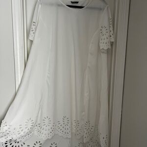 SHEIN White High Low Dress